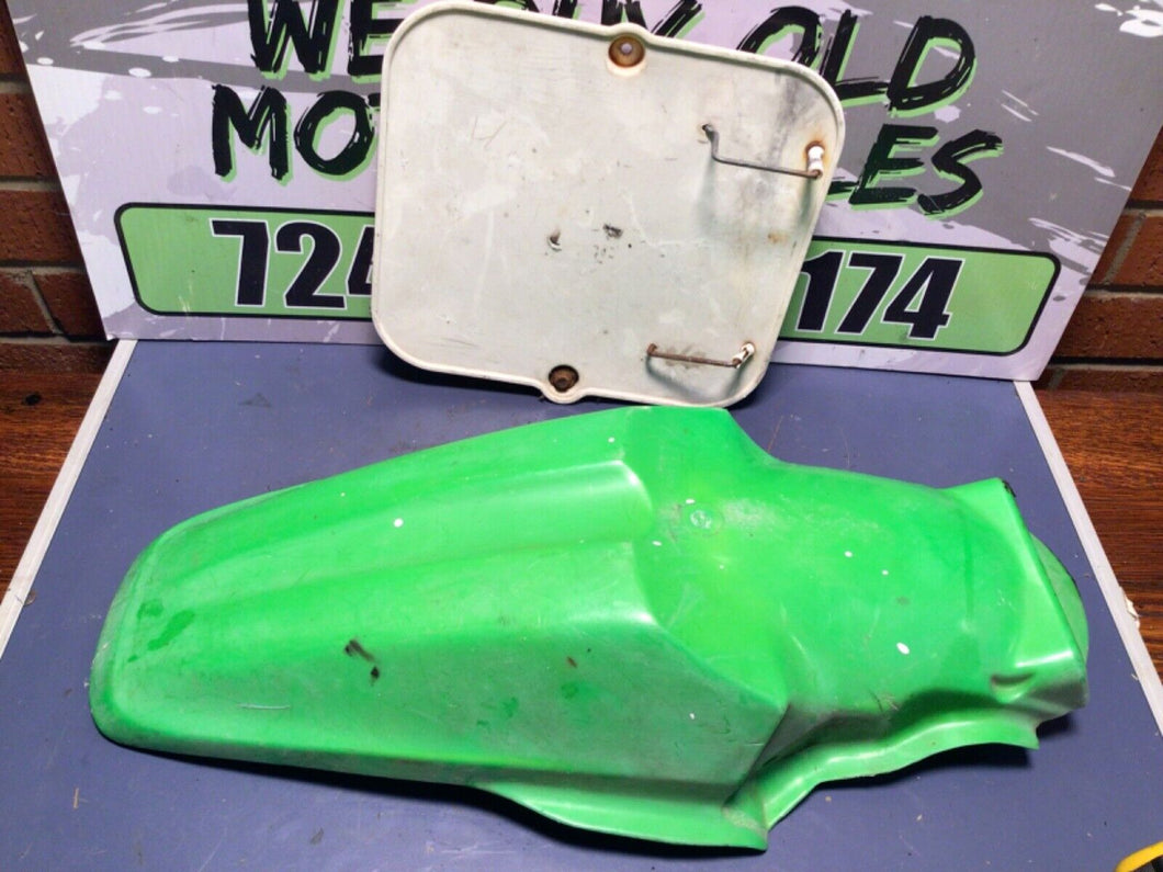 1995 1996 Kawasaki KX 80 Rear Fender Plastic KX80 number plate front