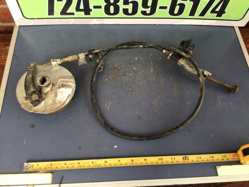 2000 Honda XR100R FRONT BRAKE DRUM PLATE perch cable