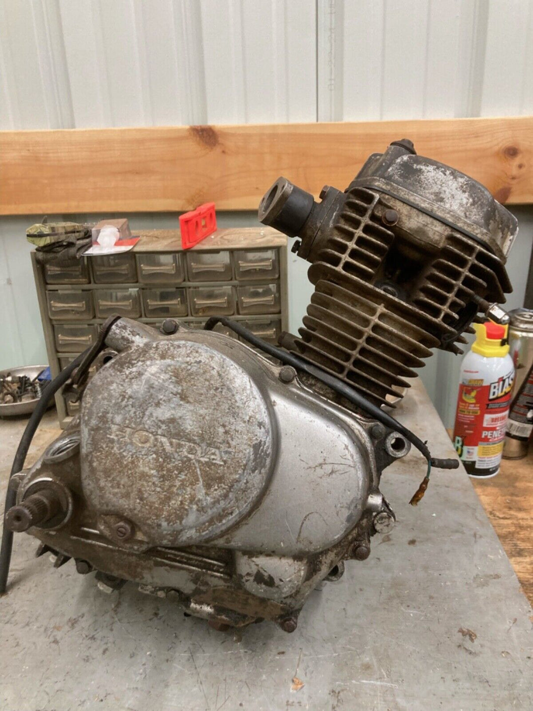 1993 honda xr80r motor engine cylinder case top end oem stock bottom end