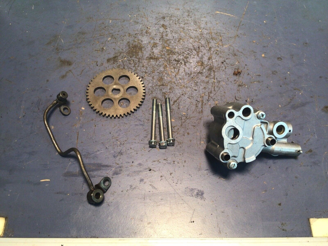 1987 HONDA XL600R XL 600 OIL PUMP + OIL LINES - TUBING - GOOD WORKING PUMP
