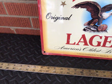 Load image into Gallery viewer, Yuengling Lager Metal Beer Sign Pottsville PA 2003 Original Traditional Bar Pub

