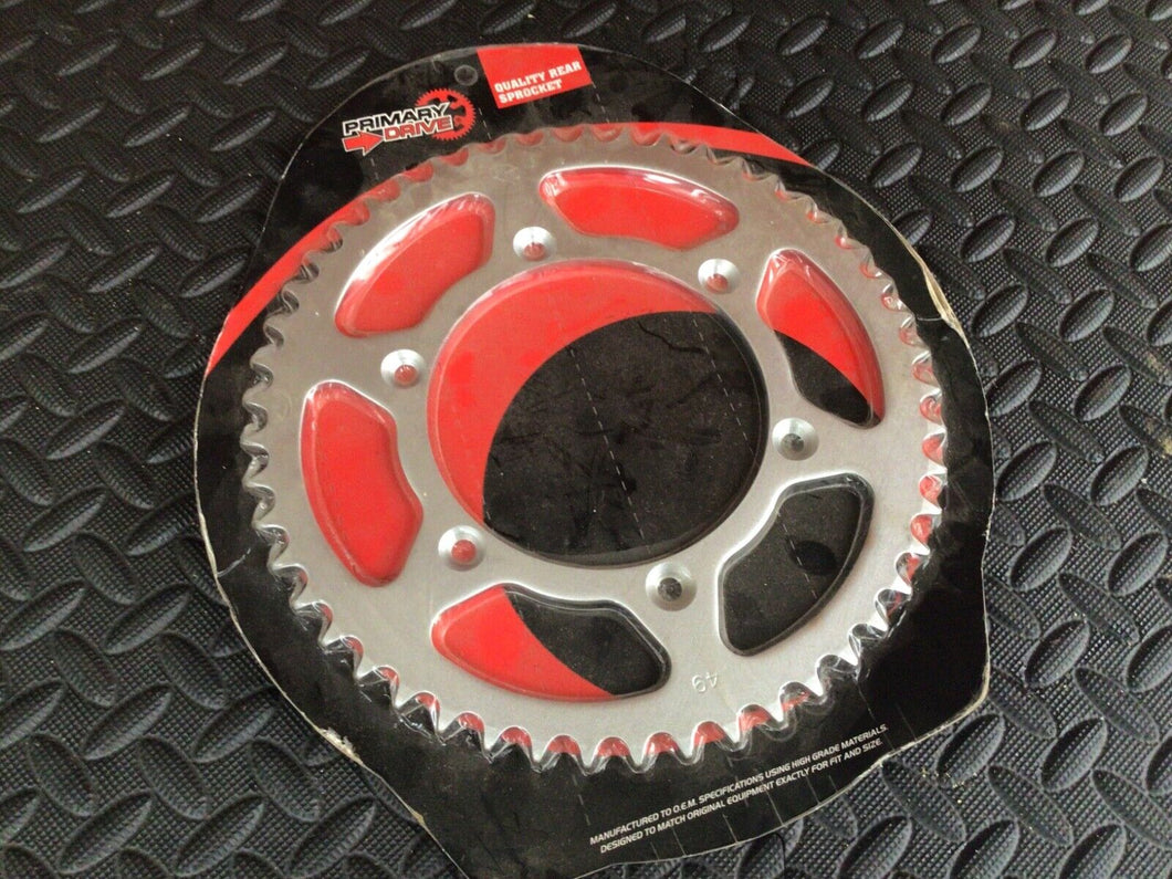 Primary Drive Rear Steel Sprocket 49 Tooth Silver For SUZUKI RMZ450 2005-2022