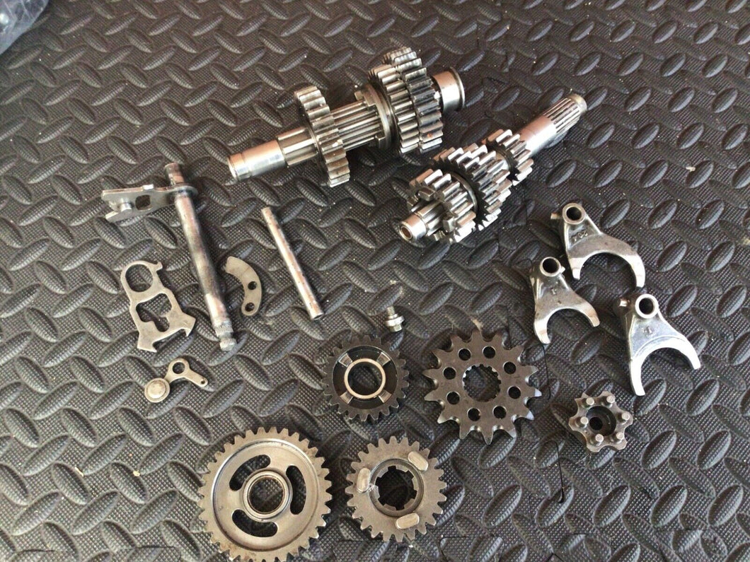 1990 Kawasaki KX250 OEM Transmission Shaft Input Output Gears Gearbox Tranny