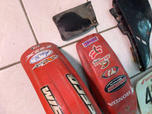 Load image into Gallery viewer, 1989 Honda CR125 Plastics Front Fender Rear Fender Number Plate Side Cover
