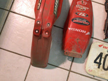 Load image into Gallery viewer, 1989 Honda CR125 Plastics Front Fender Rear Fender Number Plate Side Cover

