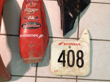 Load image into Gallery viewer, 1989 Honda CR125 Plastics Front Fender Rear Fender Number Plate Side Cover
