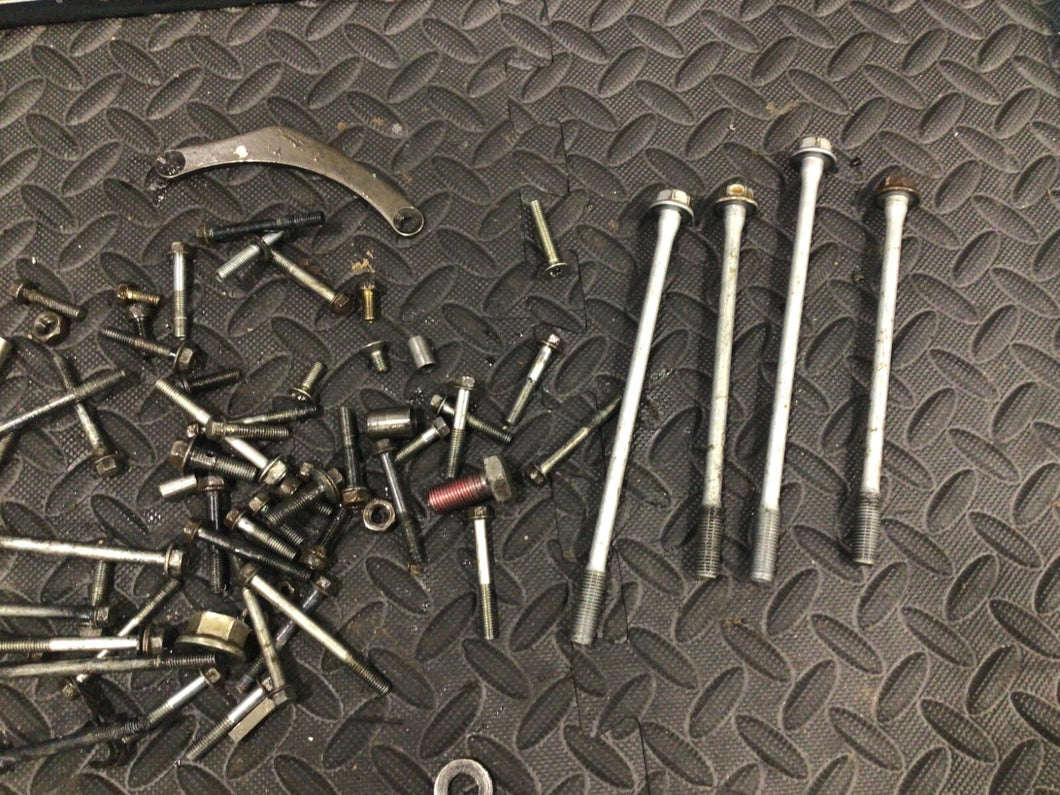 1991 Suzuki DR350 DR 350 OEM misc engine hardware oil line head bolts clutch