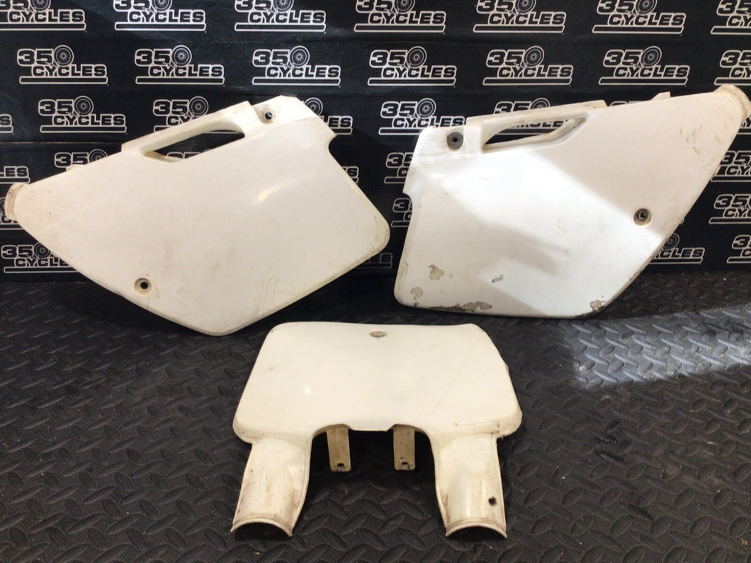 1997 Kawasaki KX125 KX 125 OEM Left Right Side Plastic Panel Cover Number Plate