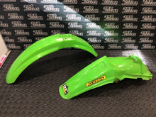 Load image into Gallery viewer, 1998 94-98 KX125 KX250 FRONT REAR FENDER MUDFLAP PLASTIC GRAPHICS 35023-1362
