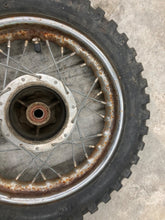 Load image into Gallery viewer, KTM SX 50 1997 10&quot; FRONT WHEEL JR COMPLETE W/ tire rusty rim solid
