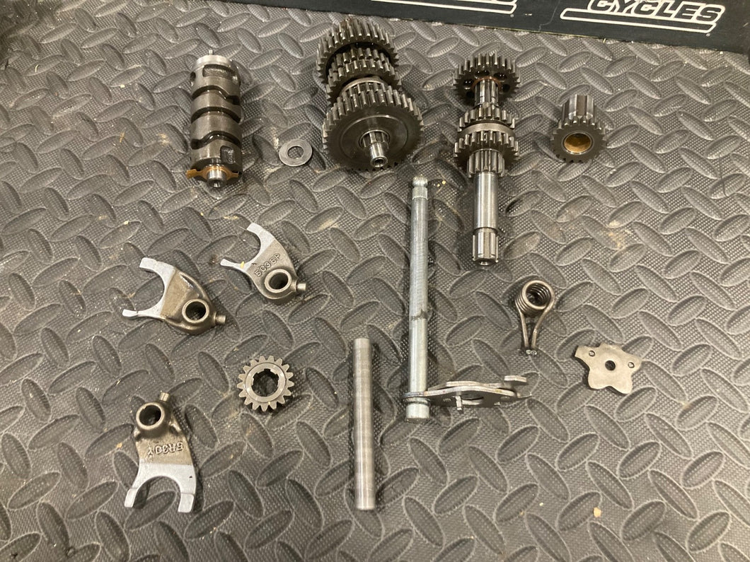 1985 - 1987 HONDA XR100R xr100 Complete  Transmission tranny gears shift forks