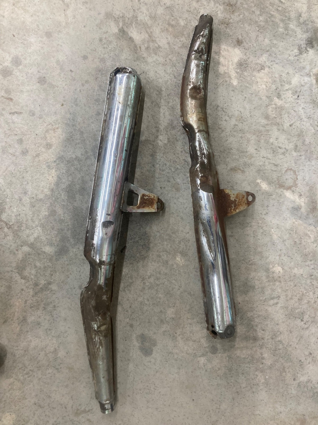 1974-77 Suzuki GT380 Triple Exhaust Pipe Muffler Silencer