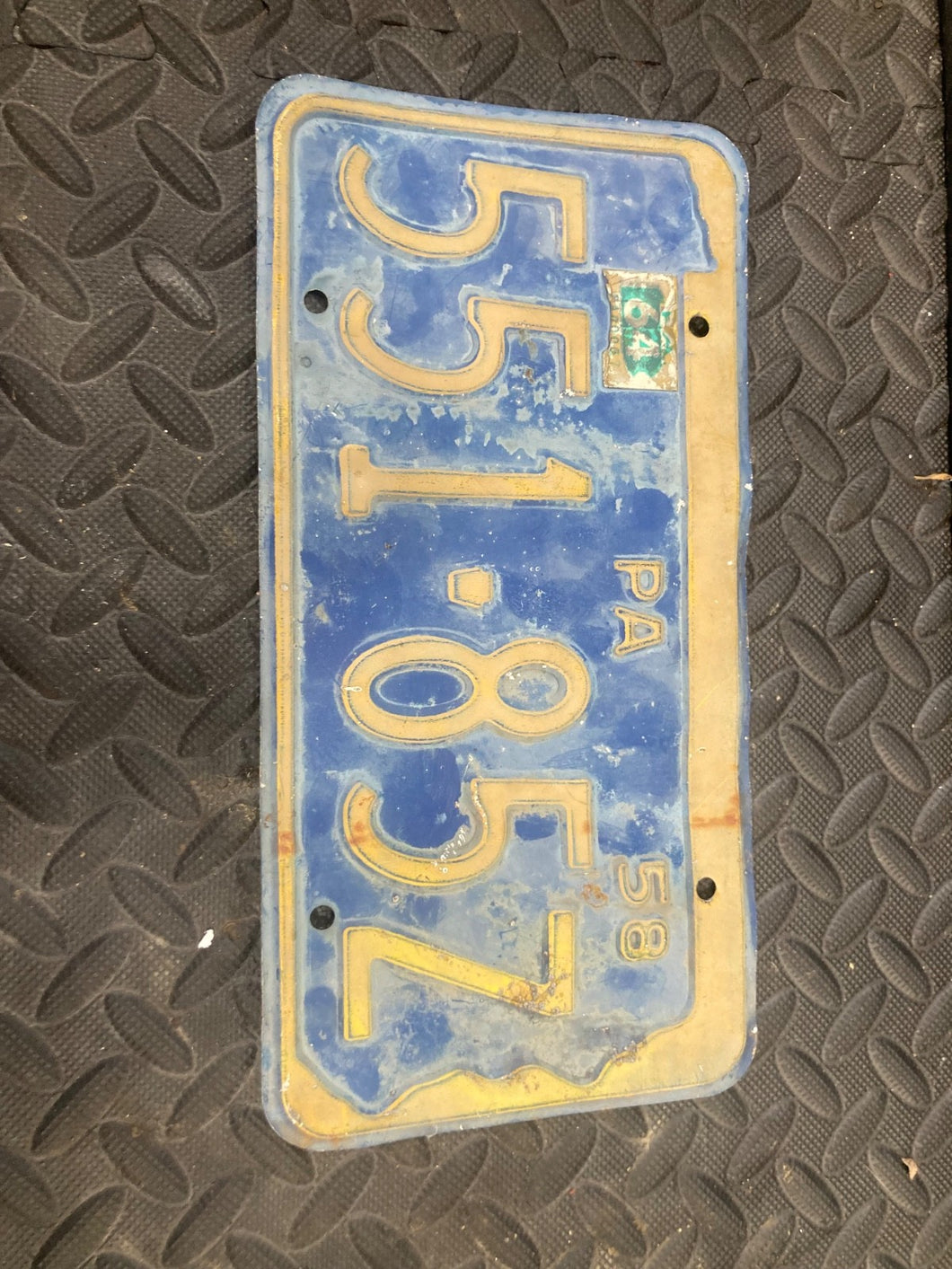 1958 Pa License Plate classics antique 58