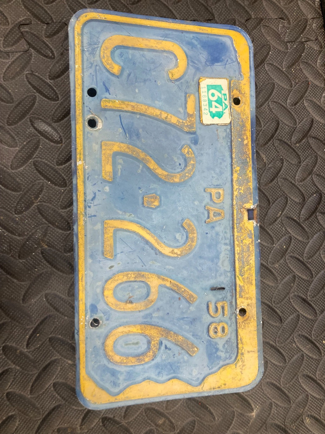 1958 Pa License Plate classics antique 58