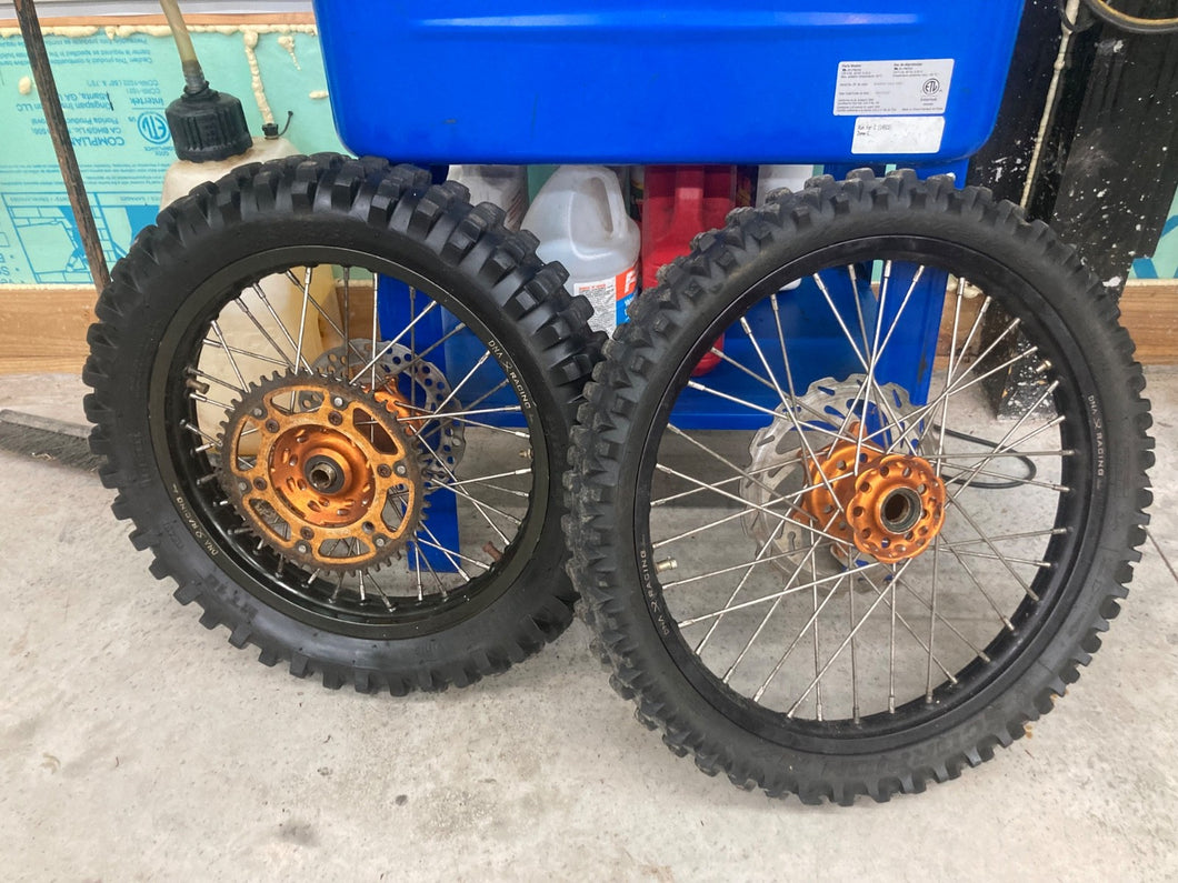 2007 KTM 250XCF 250 350 450 EXC-F XC-F SXF Front Rear Wheel Hub Set 21/18