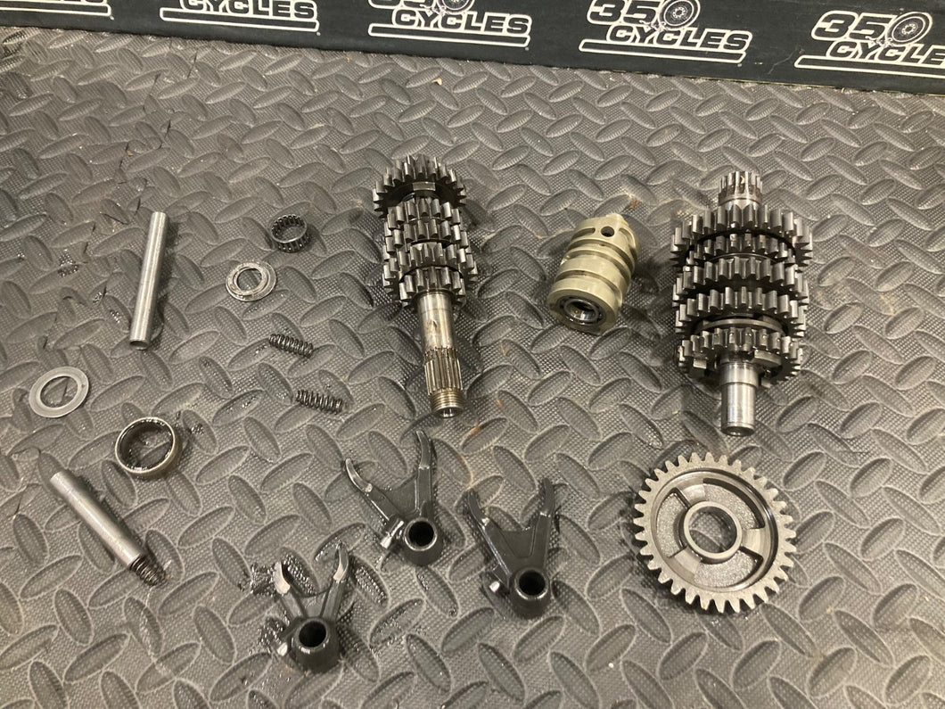 2007 05-12 KTM 250 XCF Transmission Set Gearbox Main Counter Shaft Shift Forks