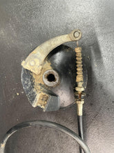 Load image into Gallery viewer, 2001 - 2013 HONDA XR100 R CRF100 OEM FRONT BRAKE  PANEL SHOE SET ARM NEEDS SHOES
