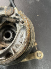 Load image into Gallery viewer, 2001 - 2013 HONDA XR100 R CRF100 OEM FRONT BRAKE  PANEL SHOE SET ARM NEEDS SHOES
