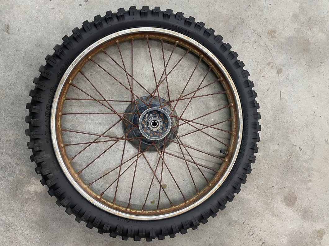85-13 HONDA XR 100 CRF 100 XR 100R CRF 100F OEM FRONT WHEEL FRONT RIM RUSTY